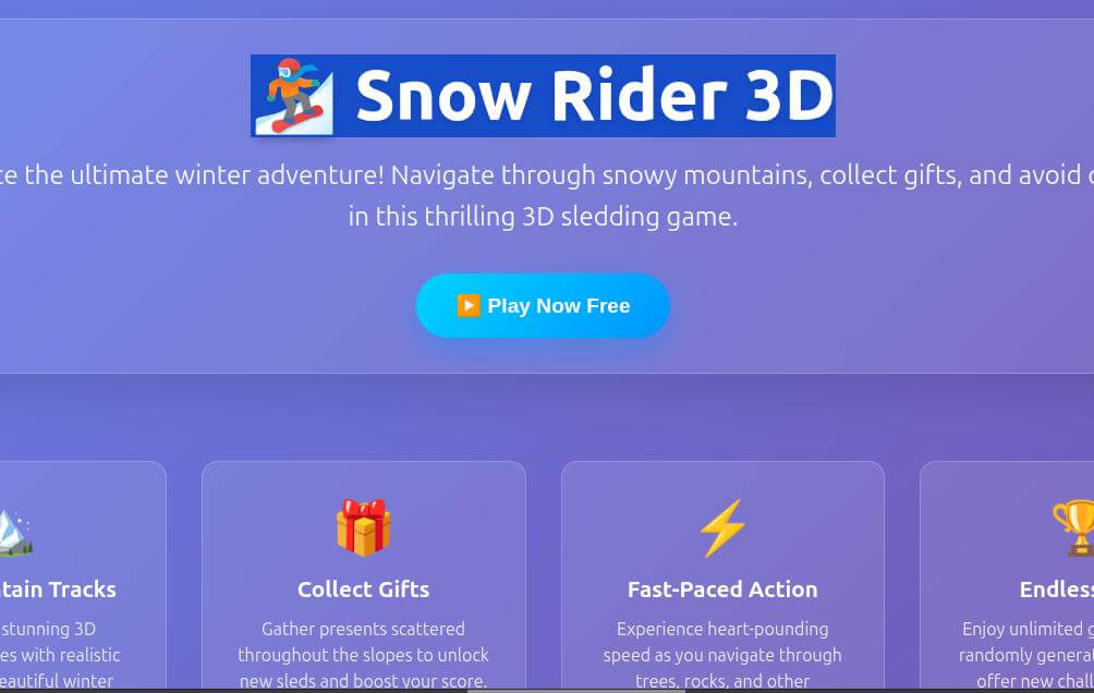 Snow Rider 3D | Play Online